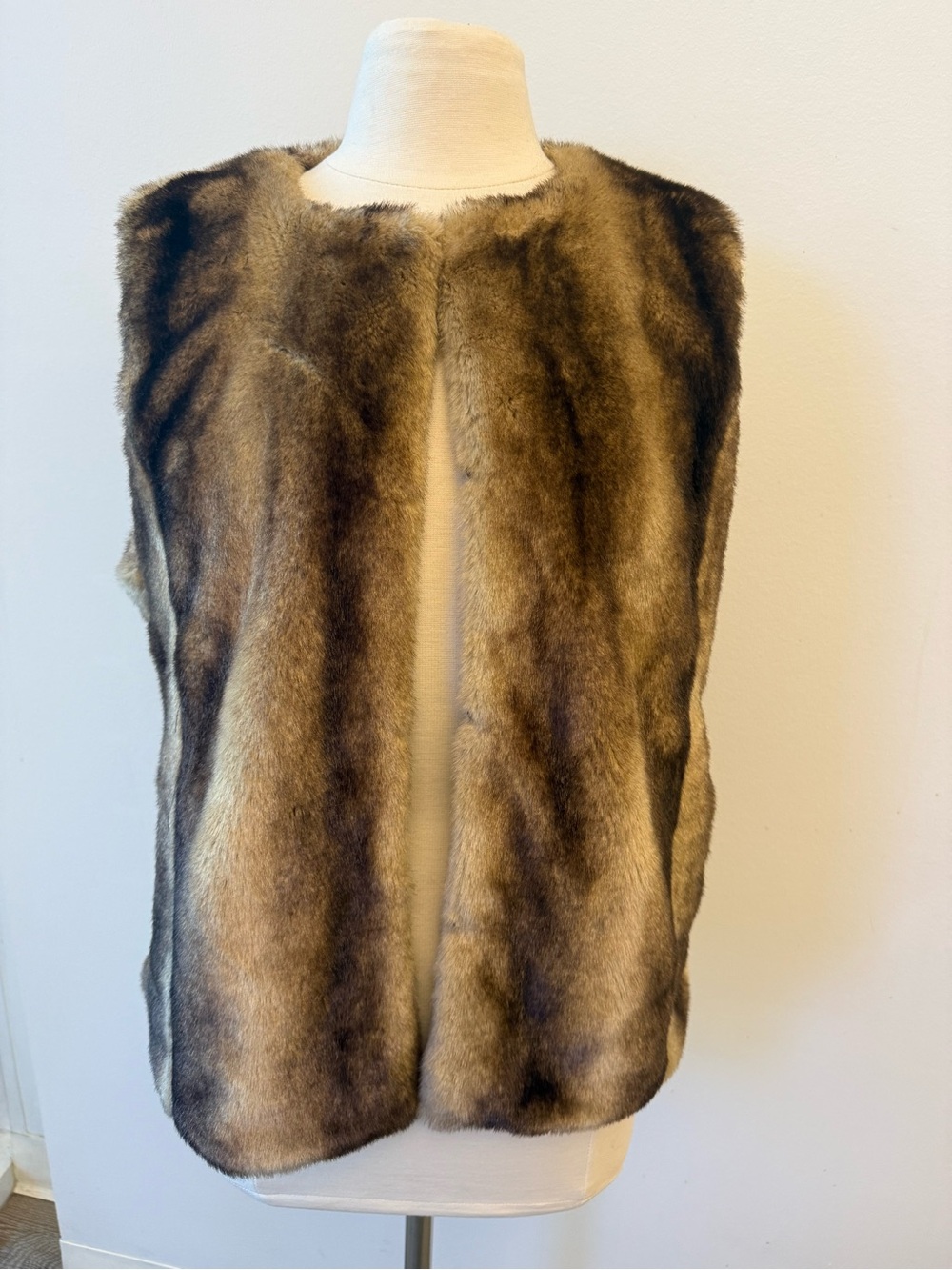 Faux Fur Brown Vest - Women Jackets & Coats